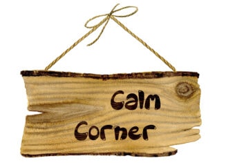 calm down corner sign