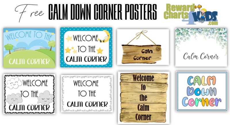 calming corner posters