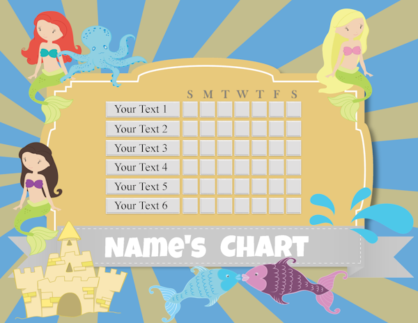 Behavior Chart with mermaids