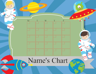 5 day week Chart with a blank monthly calendar and a sports theme