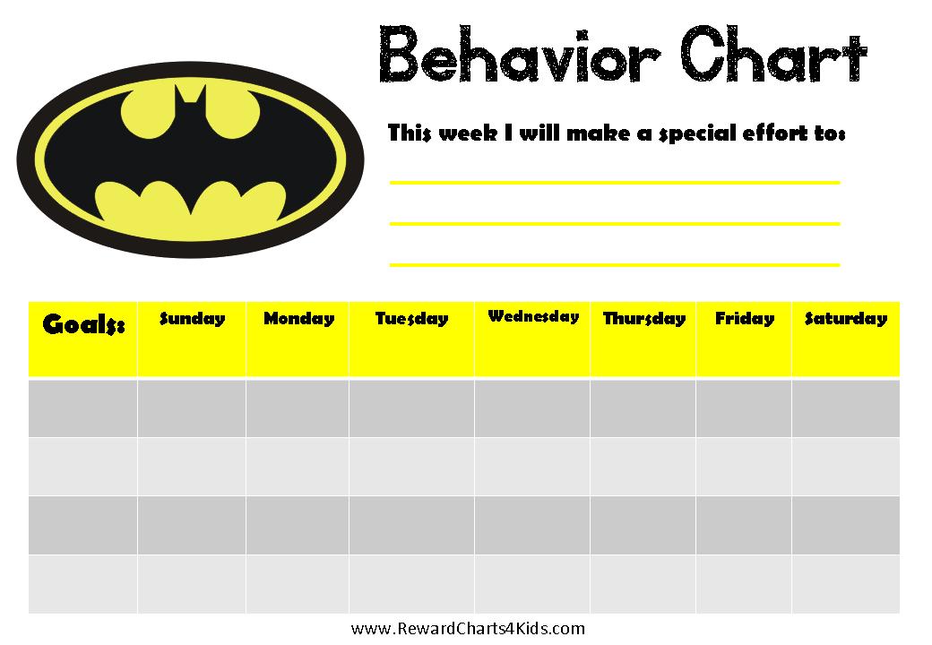 Batman Reward Chart