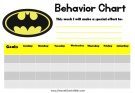 Weekly Behavior Chart with Batman
