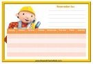 Bob the Builder Behavior Chart