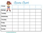 Diego Printable Chore Chart