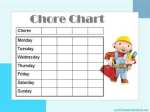 Bob the Builder Kids Chore Chart