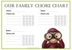 Family Chore Chart for 3 children
