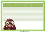 Curious George Chart with green background
