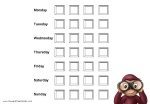 Behavior Chart with a white background