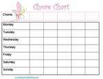 Fairy Printable Chore Chart