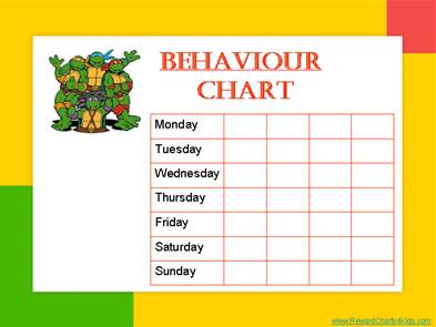 Free Downloadable Behavior Charts