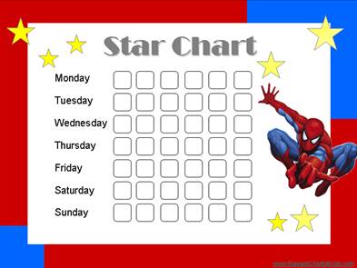 Kids Star Chart Template