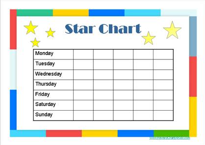 Printable Star Chart For Good Behavior